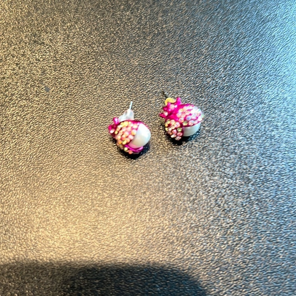 Betsey johnson lady bug pearl studs